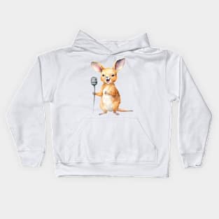 Kangaroo Singing Kids Hoodie